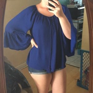 Royal Blue Blouse